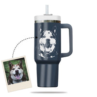 Thumbnail for Custom Pet Photo Tumbler 40oz With Handle, Dog Photo Tumbler, Puppies Tumbler with Straw, Dog Lover Tumbler, Favorite Pet Tumbler, Stainless Steel Tumbler, Insulated Tumbler, Pet Photo Gift with Custom Pet Image 08