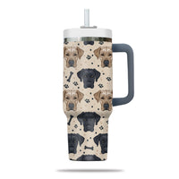 Thumbnail for Cute Labrador Retriever Tumbler 40oz With Handle, Labrador Retriever Pattern 40oz Tumbler, Dog Paw Photo Tumbler with Straw, Dog Lover Tumbler, Stainless Steel Tumbler, Insulated Tumbler