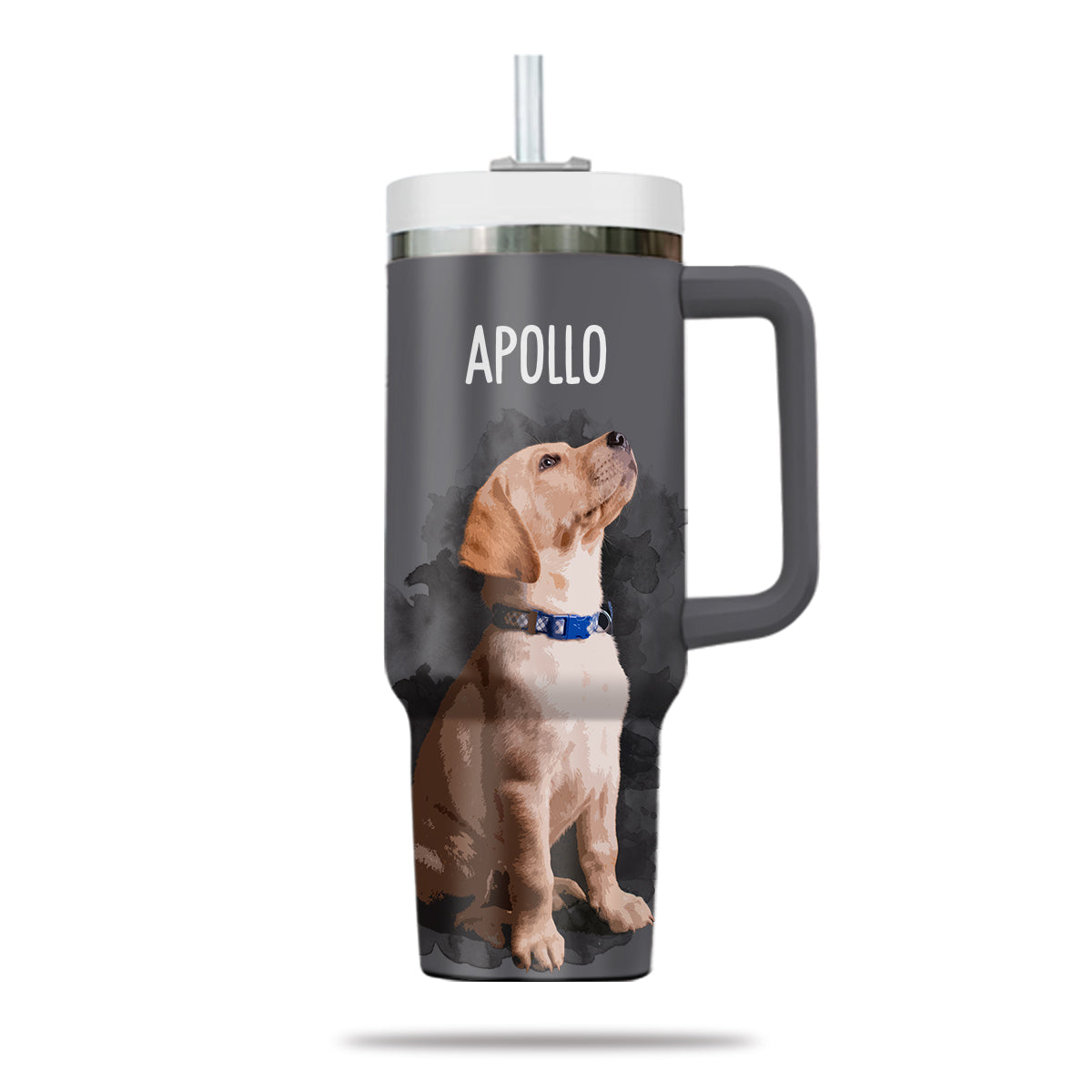 Custom Pet Photo Tumbler 40oz With Handle, Watercolor Pet Portrait From Photo Tumbler, Puppies Tumbler with Straw, Dog Lover Tumbler, Favorite Pet Tumbler, Stainless Steel Tumbler, Insulated Tumbler, Pet Photo Gift with Custom Pet Image 14