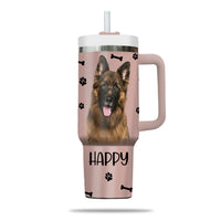 Thumbnail for Custom Pet Photo Tumbler 40oz With Handle, Watercolor Pet Portrait From Photo Tumbler,  Personalized Dog Face Photo Tumbler with Straw, Dog Lover Tumbler, Stainless Steel Tumbler, Insulated Tumbler 15