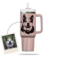 Thumbnail for Custom Pet Photo Tumbler 40oz With Handle, Dog Photo Tumbler, Puppies Tumbler with Straw, Dog Lover Tumbler, Favorite Pet Tumbler, Stainless Steel Tumbler, Insulated Tumbler, Pet Photo Gift with Custom Pet Image 08