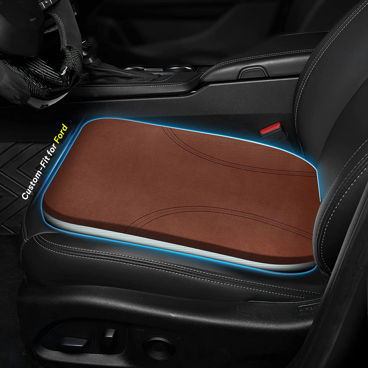 Car Seat Cushion, Custom fit for Cars, Car Memory Foam Seat Cushion, Heightening Seat Cushion, Seat Cushion for Car and Office Chair