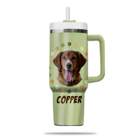 Thumbnail for Custom Pet Photo Tumbler 40oz With Handle, Watercolor Pet Portrait From Photo Tumbler, Puppies Tumbler with Straw, Dog Lover Tumbler, Favorite Pet Tumbler, Stainless Steel Tumbler, Insulated Tumbler, Pet Photo Gift with Custom Pet Image 24