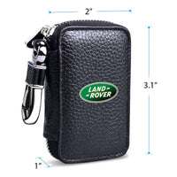 Thumbnail for Car Key Cover, Custom For Your Cars, Genuine Leather Car Smart Key Chain Coin Holder Metal Hook and Keyring Wallet Zipper Bag, Car Accessories LR13989