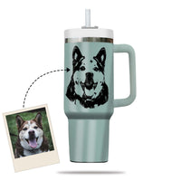 Thumbnail for Custom Pet Photo Tumbler 40oz With Handle, Dog Photo Tumbler, Puppies Tumbler with Straw, Dog Lover Tumbler, Favorite Pet Tumbler, Stainless Steel Tumbler, Insulated Tumbler, Pet Photo Gift with Custom Pet Image 08