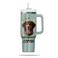 Thumbnail for Custom Pet Photo Tumbler 40oz With Handle, Watercolor Pet Portrait From Photo Tumbler, Puppies Tumbler with Straw, Dog Lover Tumbler, Favorite Pet Tumbler, Stainless Steel Tumbler, Insulated Tumbler, Pet Photo Gift with Custom Pet Image 24