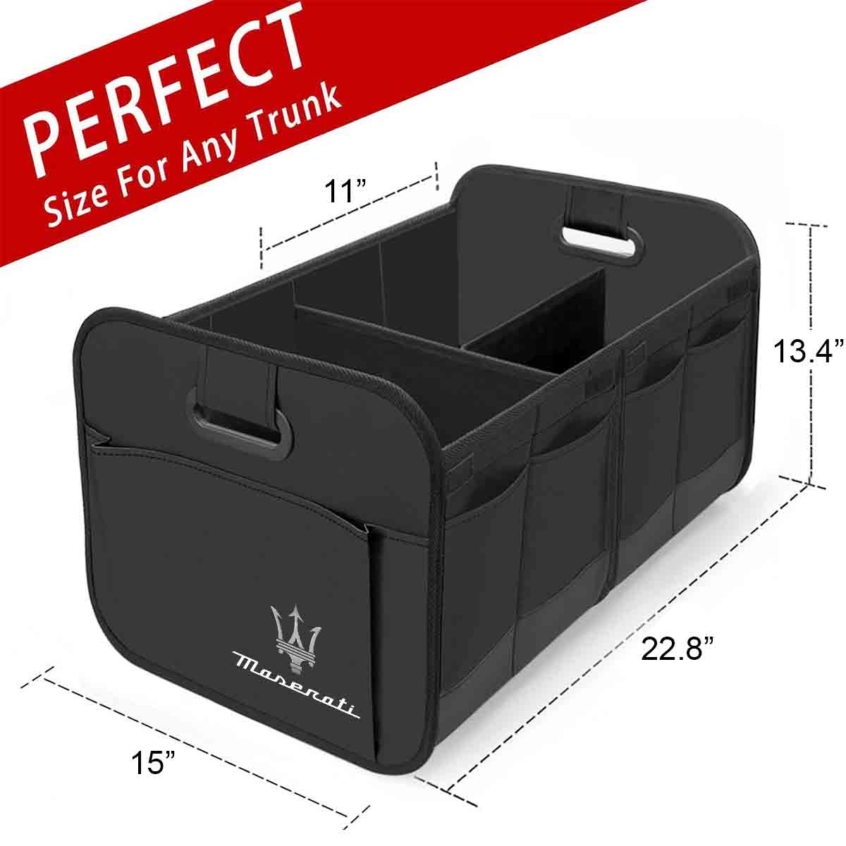 Trunk Organizer, Car Storage, Custom For Your Cars, Reinforced Handles, Collapsible Multi, Compartment Car Organizers, Foldable and Waterproof, 600D Oxford Polyester MS12995