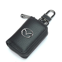 Thumbnail for Car Key Cover, Custom For Your Cars, Genuine Leather Car Smart Key Chain Coin Holder Metal Hook and Keyring Wallet Zipper Bag, Car Accessories MA13989