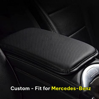 Thumbnail for Custom-Fit for Cars Center Console Pad, Carbon Fiber PU Leather Auto Armrest Cover Protector, Waterproof Car Armrest Seat Box Cover