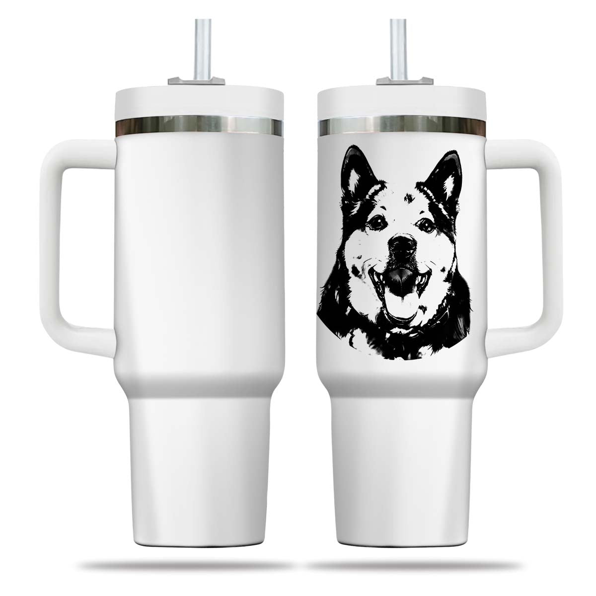 Custom Pet Photo Tumbler 40oz With Handle, Dog Photo Tumbler, Puppies Tumbler with Straw, Dog Lover Tumbler, Favorite Pet Tumbler, Stainless Steel Tumbler, Insulated Tumbler, Pet Photo Gift with Custom Pet Image 08