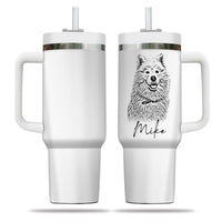 Thumbnail for Custom Pet Photo Tumbler 40oz With Handle, Dog Photo Tumbler, Puppies Tumbler with Straw, Dog Lover Tumbler, Favorite Pet Tumbler, Stainless Steel Tumbler, Insulated Tumbler, Pet Photo Gift with Custom Pet Image 06