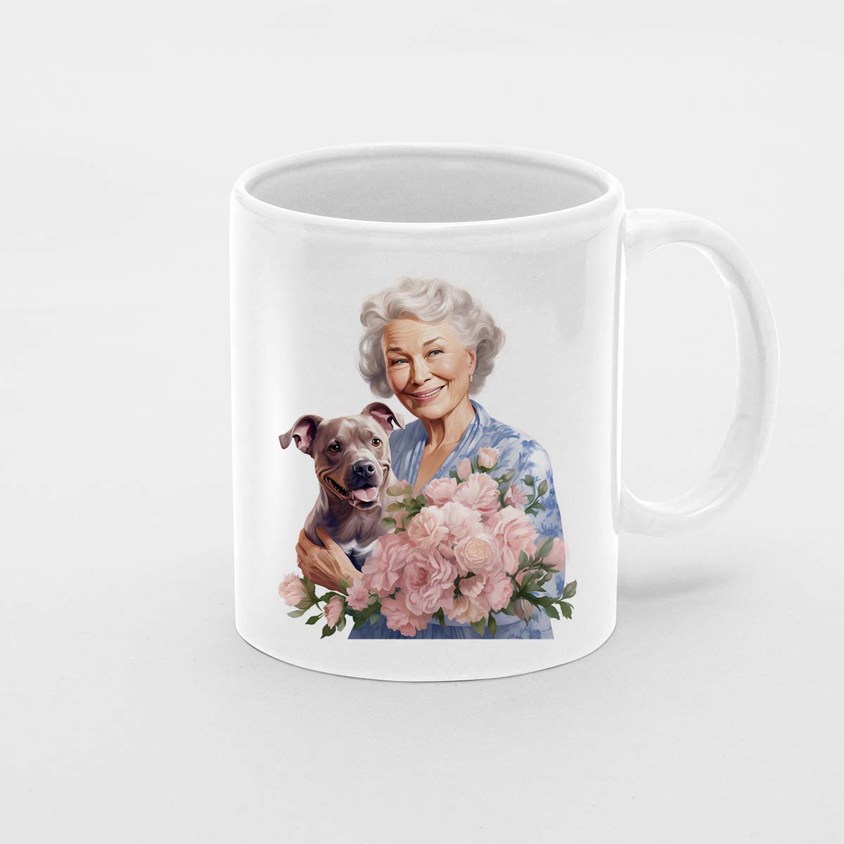 Custom Dog Mom Mug, Grandma and Pit Bull Love Ceramic Mug, Dog Owner Gift, Dog Lover Mug, Gift For Dog Mom, Gift For Dog Owner, Dog Coffee Mugs, Dog Grandma Coffee Mug, Mother's Day Gift