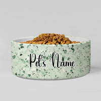 Thumbnail for Personalized Dog Pet Cat Bowls, Boho Chic Terrazzo 03 Personalized Pet Bowls for Dogs and Cats, Eclectic Modern Spotted Dishes With Name, Ceramic Custom Cute Dog Bowls, Designer Large and Small Dog Cat Pet Bowls Dish, Gift for Pet