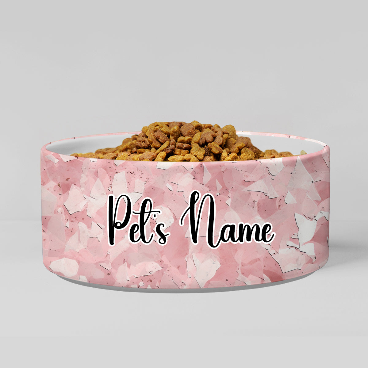 Personalized Dog Pet Cat Bowls, Boho Chic Terrazzo 04 Personalized Pet Bowls for Dogs and Cats, Eclectic Modern Spotted Dishes With Name, Ceramic Custom Cute Dog Bowls, Designer Large and Small Dog Cat Pet Bowls Dish, Gift for Pet