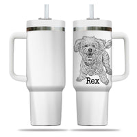 Thumbnail for Custom Pet Photo Tumbler 40oz With Handle, Dog Photo Tumbler, Puppies Tumbler with Straw, Dog Lover Tumbler, Favorite Pet Tumbler, Stainless Steel Tumbler, Insulated Tumbler, Pet Photo Gift with Custom Pet Image 07