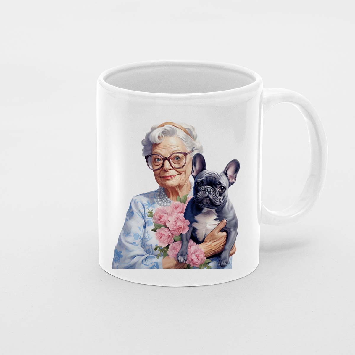 Custom Dog Mom Mug, Grandma and French Bulldog Love Ceramic Mug, Dog Owner Gift, Dog Lover Mug, Gift For Dog Mom, Gift For Dog Owner, Dog Coffee Mugs, Dog Grandma Coffee Mug, Mother's Day Gift