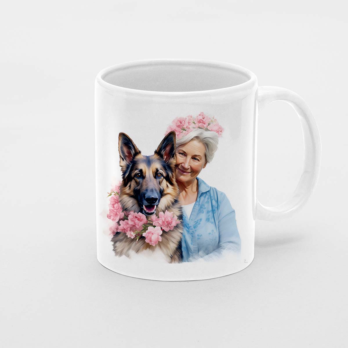 Custom Dog Mom Mug, Grandma and German Shepherd Love Ceramic Mug, Dog Owner Gift, Dog Lover Mug, Gift For Dog Mom, Gift For Dog Owner, Dog Coffee Mugs, Dog Grandma Coffee Mug, Mother's Day Gift