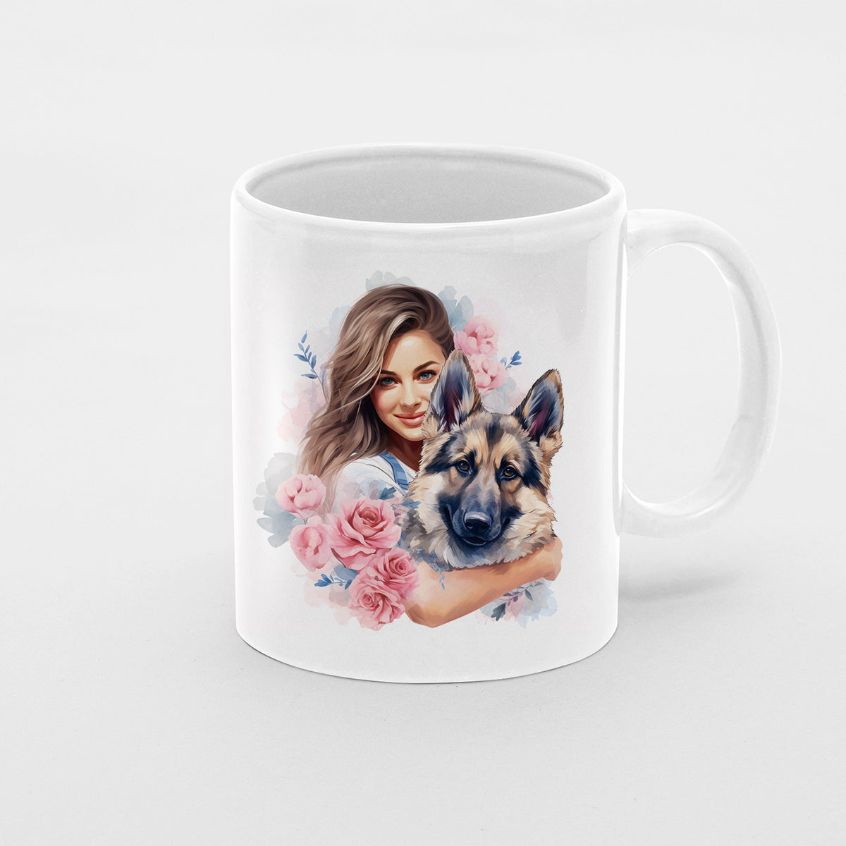 Custom Dog Mom Mug, Cute Mom and German Shepherd Love Ceramic Mug, Dog Owner Gift, Dog Lover Mug, Gift For Dog Mom, Gift For Dog Owner, Dog Coffee Mugs, Dog Mom Coffee Mug, Mother's Day Gift
