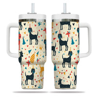 Thumbnail for Cute Dog Tumbler 40oz With Handle, Dog Face Pattern 40oz Tumbler, Puppies Tumbler with Straw, Dog Lover Tumbler, Stainless Steel Tumbler, Insulated Tumbler 03