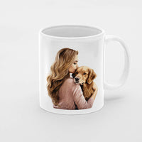 Thumbnail for Custom Dog Mom Mug, Cute Mom and Golden Retriever Love Ceramic Mug, Best Friends Girl With Dog, Dog Owner Gift, Dog Lover Mug, Gift For Dog Mom, Gift For Dog Owner, Dog Coffee Mugs, Dog Mom Coffee Mug, Mother's Day Gift