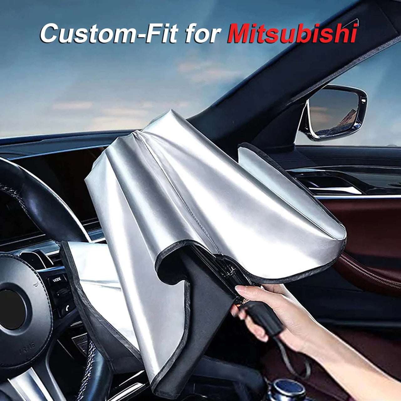 Custom-Fit for Car Windshield Sun Shade, Foldable Windshield Sunshade Sun and UV Protection, Car Sun Shade