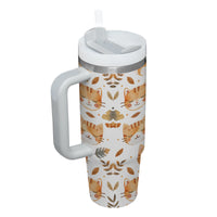 Thumbnail for Cute Cat Tumbler 40oz With Handle, Cat Pattern 40oz Tumbler, Cat Lover Tumbler 40oz, Stainless Steel Tumbler, Insulated Tumbler 16