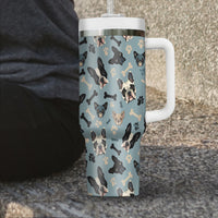 Thumbnail for Cute French Bulldog Tumbler 40oz With Handle, French Bulldog Pattern 40oz Tumbler, Dog Paw Photo Tumbler with Straw, Dog Lover Tumbler, Stainless Steel Tumbler, Insulated Tumbler 02