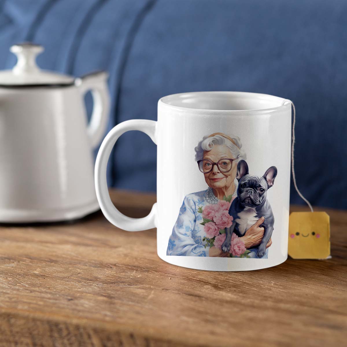 Custom Dog Mom Mug, Grandma and French Bulldog Love Ceramic Mug, Dog Owner Gift, Dog Lover Mug, Gift For Dog Mom, Gift For Dog Owner, Dog Coffee Mugs, Dog Grandma Coffee Mug, Mother's Day Gift