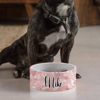 Thumbnail for Personalized Dog Pet Cat Bowls, Boho Chic Terrazzo 04 Personalized Pet Bowls for Dogs and Cats, Eclectic Modern Spotted Dishes With Name, Ceramic Custom Cute Dog Bowls, Designer Large and Small Dog Cat Pet Bowls Dish, Gift for Pet