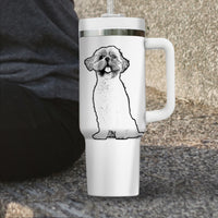 Thumbnail for Custom Pet Photo Tumbler 40oz With Handle, Line Drawing Photo Tumbler, Line Art, Puppies Tumbler with Straw, Dog Lover Tumbler, Stainless Steel Tumbler, Insulated Tumbler, Pet Photo Gift with Custom Pet Image, Custom Pet Art, Pet Drawing 12