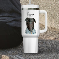 Thumbnail for Custom Pet Photo Tumbler 40oz With Handle, Dog Photo Tumbler, Puppies Tumbler with Straw, Dog Lover Tumbler, Favorite Pet Tumbler, Stainless Steel Tumbler, Insulated Tumbler, Pet Photo Gift with Custom Pet Image 03