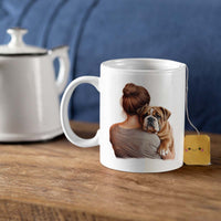 Thumbnail for Custom Dog Mom Mug, Cute Mom and Bulldog Love Ceramic Mug, Best Friends Girl With Dog, Dog Owner Gift, Dog Lover Mug, Gift For Dog Mom, Gift For Dog Owner, Dog Coffee Mugs, Dog Mom Coffee Mug, Mother's Day Gift