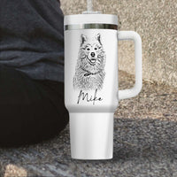 Thumbnail for Custom Pet Photo Tumbler 40oz With Handle, Dog Photo Tumbler, Puppies Tumbler with Straw, Dog Lover Tumbler, Favorite Pet Tumbler, Stainless Steel Tumbler, Insulated Tumbler, Pet Photo Gift with Custom Pet Image 06