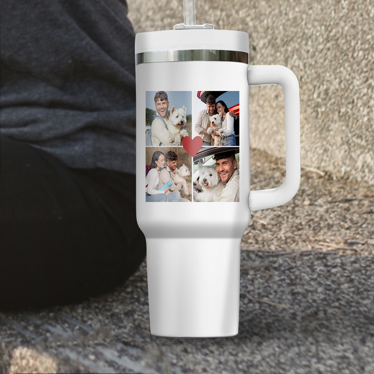 Custom Pet Photo Tumbler 40oz With Handle, Dog Photo Tumbler, Puppies Tumbler with Straw, Dog Lover Tumbler, Favorite Pet Tumbler, Stainless Steel Tumbler, Insulated Tumbler, Pet Photo Gift with Custom Pet Image 10