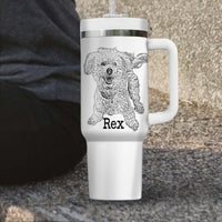 Thumbnail for Custom Pet Photo Tumbler 40oz With Handle, Dog Photo Tumbler, Puppies Tumbler with Straw, Dog Lover Tumbler, Favorite Pet Tumbler, Stainless Steel Tumbler, Insulated Tumbler, Pet Photo Gift with Custom Pet Image 07