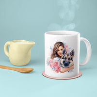 Thumbnail for Custom Dog Mom Mug, Cute Mom and German Shepherd Love Ceramic Mug, Dog Owner Gift, Dog Lover Mug, Gift For Dog Mom, Gift For Dog Owner, Dog Coffee Mugs, Dog Mom Coffee Mug, Mother's Day Gift