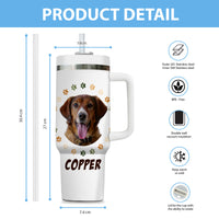 Thumbnail for Custom Pet Photo Tumbler 40oz With Handle, Watercolor Pet Portrait From Photo Tumbler, Puppies Tumbler with Straw, Dog Lover Tumbler, Favorite Pet Tumbler, Stainless Steel Tumbler, Insulated Tumbler, Pet Photo Gift with Custom Pet Image 24