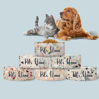 Thumbnail for Personalized Dog Pet Cat Bowls, Boho Chic Terrazzo 01 Personalized Pet Bowls for Dogs and Cats, Eclectic Modern Spotted Dishes With Name, Ceramic Custom Cute Dog Bowls, Designer Large and Small Dog Cat Pet Bowls Dish, Gift for Pet