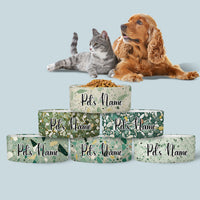 Thumbnail for Personalized Dog Pet Cat Bowls, Boho Chic Terrazzo 03 Personalized Pet Bowls for Dogs and Cats, Eclectic Modern Spotted Dishes With Name, Ceramic Custom Cute Dog Bowls, Designer Large and Small Dog Cat Pet Bowls Dish, Gift for Pet