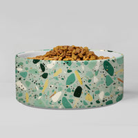 Thumbnail for Personalized Dog Pet Cat Bowls, Boho Chic Terrazzo 03 Personalized Pet Bowls for Dogs and Cats, Eclectic Modern Spotted Dishes With Name, Ceramic Custom Cute Dog Bowls, Designer Large and Small Dog Cat Pet Bowls Dish, Gift for Pet