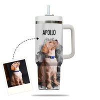 Thumbnail for Custom Pet Photo Tumbler 40oz With Handle, Watercolor Pet Portrait From Photo Tumbler, Puppies Tumbler with Straw, Dog Lover Tumbler, Favorite Pet Tumbler, Stainless Steel Tumbler, Insulated Tumbler, Pet Photo Gift with Custom Pet Image 14