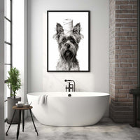 Thumbnail for Yorkshire Terrier 01 With Toilet Paper Canvas Art, Yorkshire Terrier With Toilet Paper, Funny Dog Art, Bathroom Wall Decor, Home Decor, Bathroom Wall Art, Dog Wall Decor, Animal Decor, Pet Gift