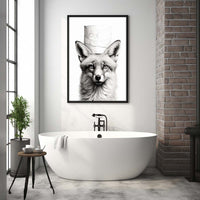 Thumbnail for Cute Fox With Toilet Paper, Canvas Or Poster, Funny Fox Art, Bathroom Wall Decor, Home Decor, Bathroom Wall Art, Fox Wall Decor, Animal Decor, Animal Gift, Animal Illustration, Digital Download