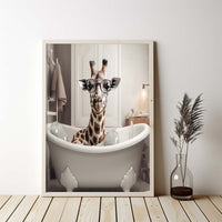Thumbnail for Cute Giraffe 01 in the Bathtub, Funny Animal Wall Art, Bathroom Prints, Animals in Tubs, Cute Animals, Printable Home Decor, Digital Download
