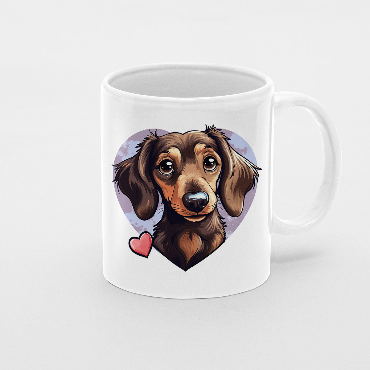 Custom Valentine's Day Dog Mug, Personalized Valentine's Day Gift for Dog Lover, Cute Dachshund Love Ceramic Mug, Dog Coffee Mugs, Personalized Pet Mugs, Cute Valentine Puppy Heart Ceramic Mug, Valentines Gift