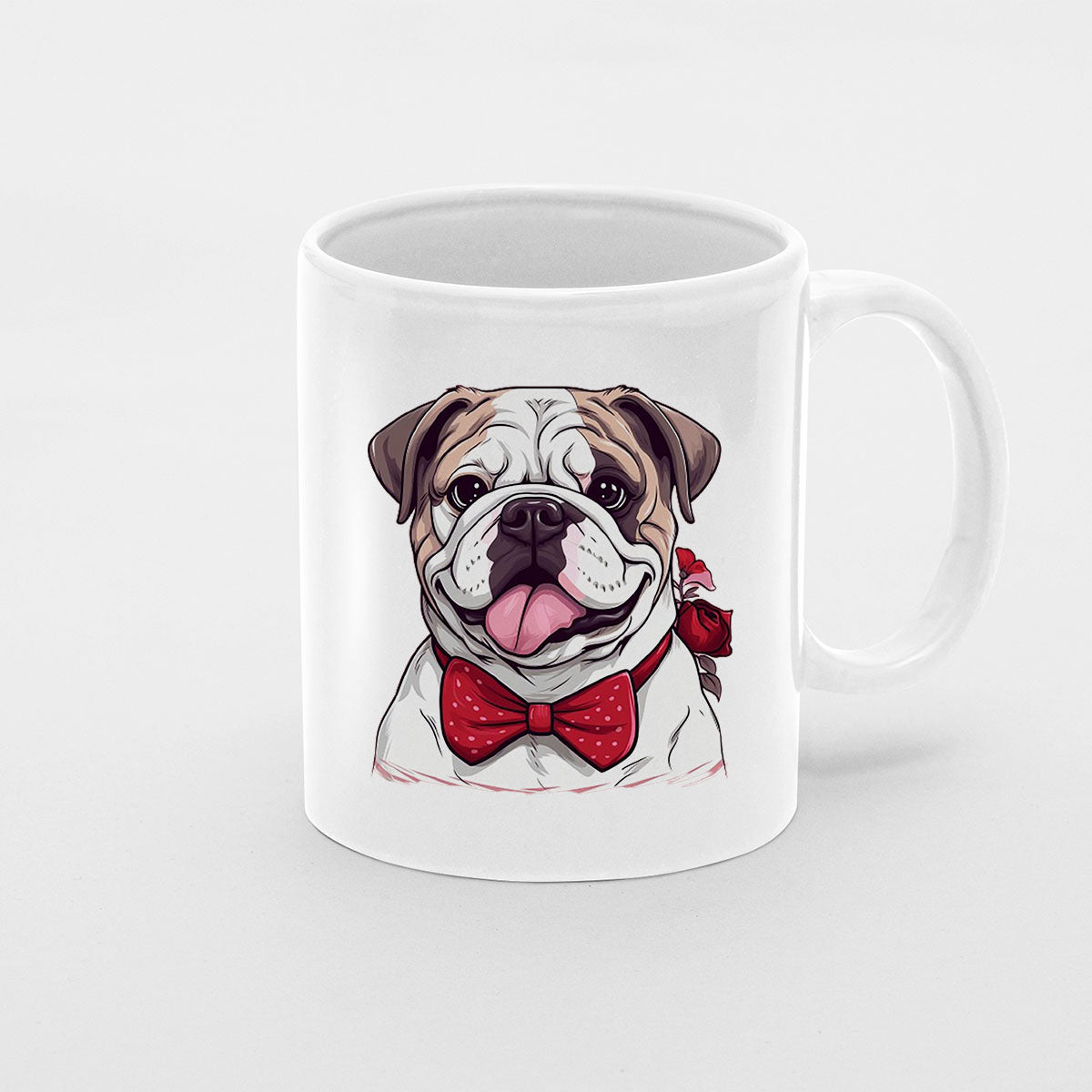 Custom Valentine's Day Dog Mug, Personalized Valentine's Day Gift for Dog Lover, Cute Bulldog Love Ceramic Mug, Dog Coffee Mugs, Personalized Pet Mugs, Cute Valentine Puppy Heart Ceramic Mug, Valentines Gift