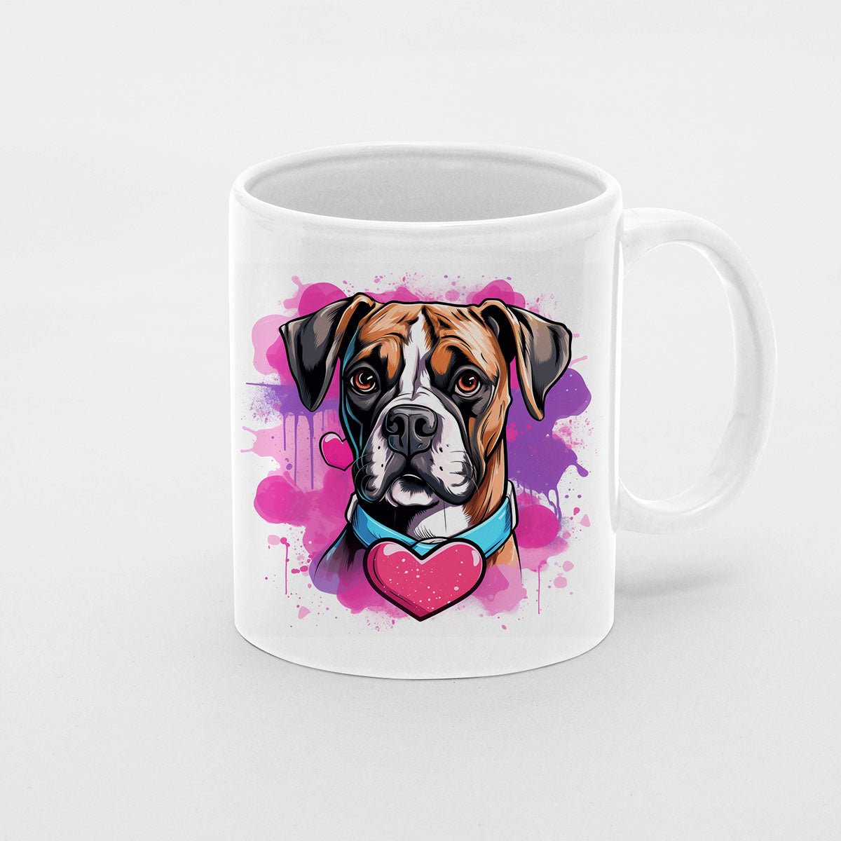 Custom Valentine's Day Dog Mug, Personalized Valentine's Day Gift for Dog Lover, Cute Boxer Love Ceramic Mug, Dog Coffee Mugs, Personalized Pet Mugs, Cute Valentine Puppy Heart Ceramic Mug, Valentines Gift