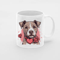Thumbnail for Custom Valentine's Day Dog Mug, Personalized Valentine's Day Gift for Dog Lover, Cute Pit Pull Love Ceramic Mug, Dog Coffee Mugs, Personalized Pet Mugs, Cute Valentine Puppy Heart Ceramic Mug, Valentines Gift