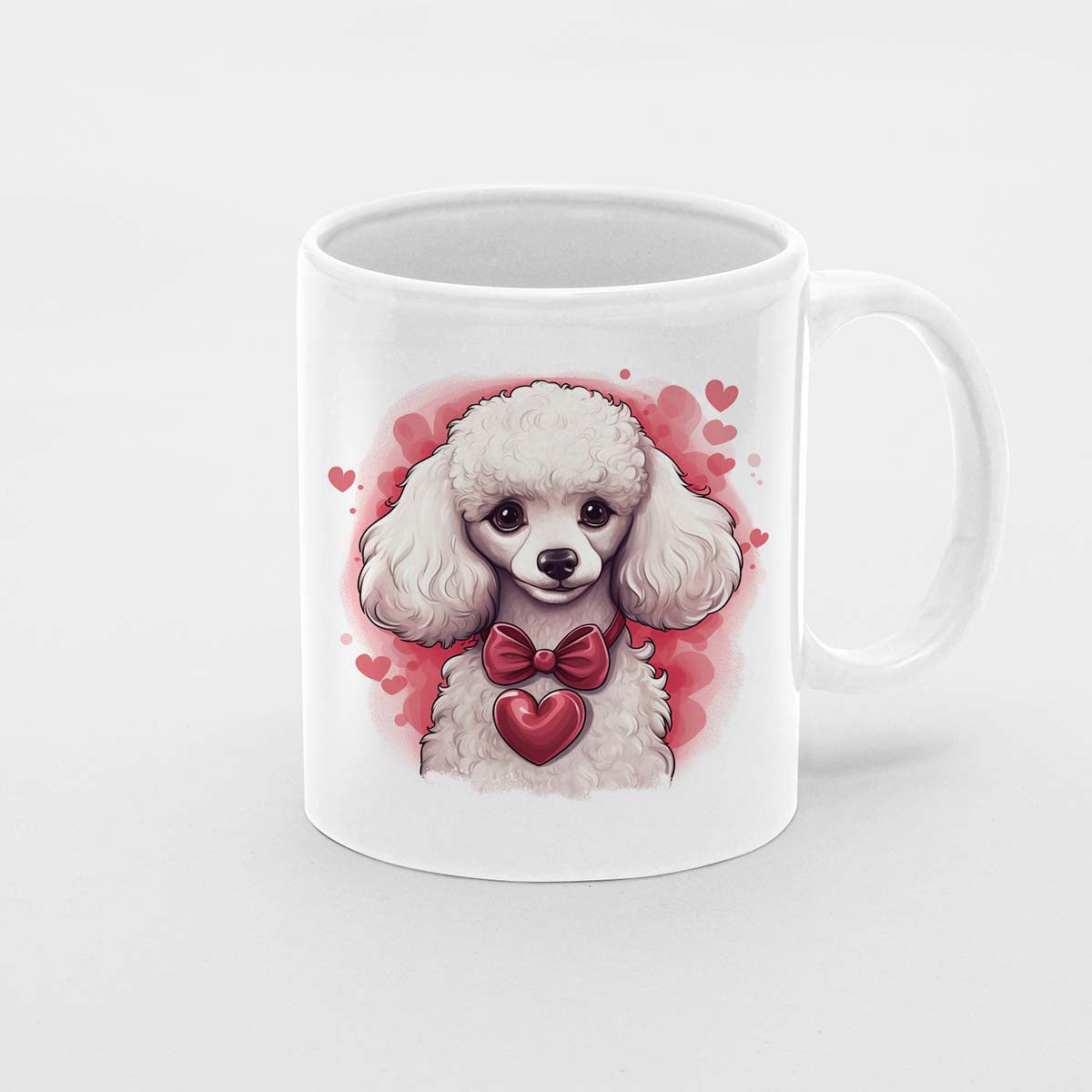 Custom Valentine's Day Dog Mug, Personalized Valentine's Day Gift for Dog Lover, Cute Poodle Love Ceramic Mug, Dog Coffee Mugs, Personalized Pet Mugs, Cute Valentine Puppy Heart Ceramic Mug, Valentines Gift