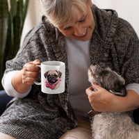 Thumbnail for Custom Valentine's Day Dog Mug, Personalized Valentine's Day Gift for Dog Lover, Cute Pug Love Ceramic Mug, Dog Coffee Mugs, Personalized Pet Mugs, Cute Valentine Puppy Heart Ceramic Mug, Valentines Gift